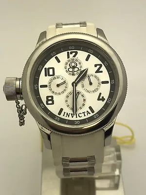 Invicta Ladies Russian 1959 Diver White Rubber Band Silver Dial Watch 1812 • £573.84