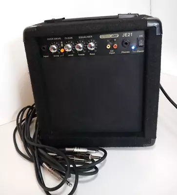 Acoustic Solutions JE21 Guitar Amp 20w Practice Combo Amplifier With 2 Cables • £29.99