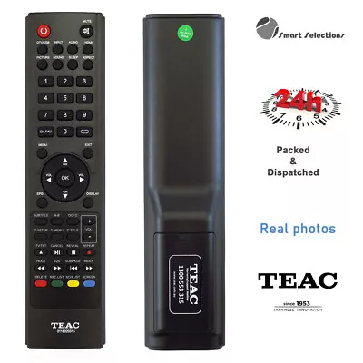 TEAC Original Brand New TV Remote 0118020315 Black Matte LEDV2282FHD LCDV3256HDR • $25