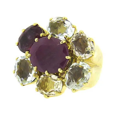 H Stern Diane Von Furstenberg Harmony Multicolor Gemstone 18k Gold Ring • $6500