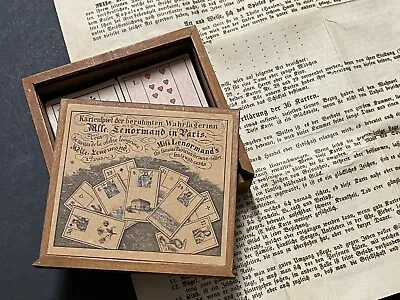 Vintage Facsimile Lenormand Fortune Telling Cards In Wooden Box • $116