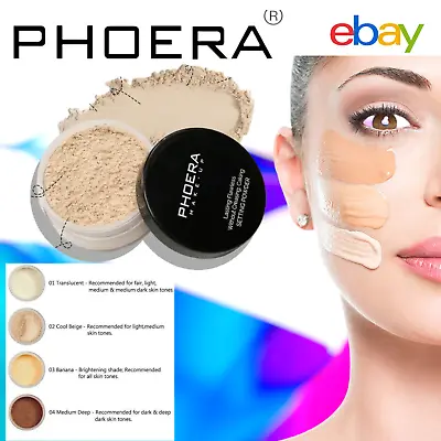 PHOERA® Foundation No Filter Setting Loose Powder Bare Face Translucent  Makeup • £4.45