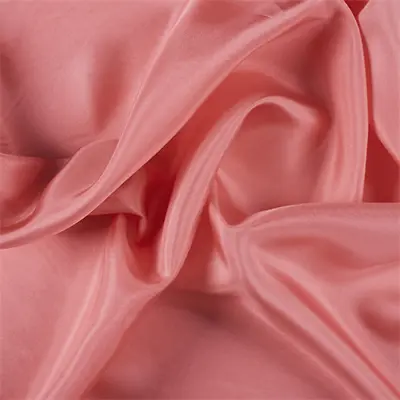 $21.30 • Buy Coral Silk Habotai, Fabric By The Yard
