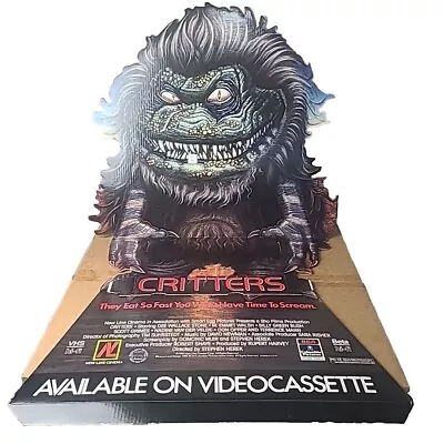 Original 1986 CRITTERS Horror Movie Video Store Display Cardboard Standee NOB • $1499.99