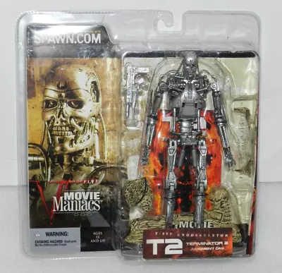 McFARLANE MOVIE MANIACS ENDOSKELETON T-800 FIGURE NEW SEALED SCI-FI • $64