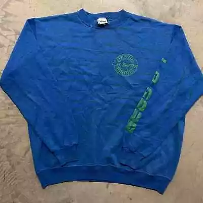 Vintage 1980s La Gear Graphic Sweatshirt Crewneck Blue Mens XL • $20