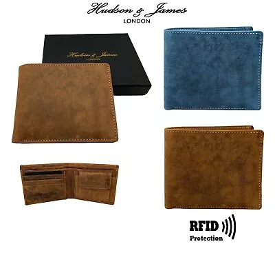 Mens Leather Wallet Designer Distressed Slim Cash Credit Card Money Coin Holder  • £7.25