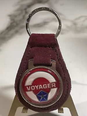Vintage Maroon Suede Plymouth Voyager Automotive Keychain • $9.99