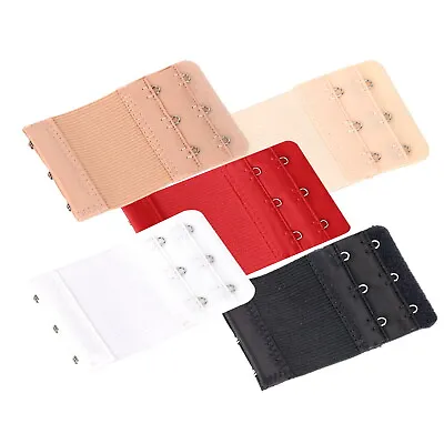 Bra Extender 3 Hook Elastic Extension Strap Maternity Black White Nude Beige Red • $6