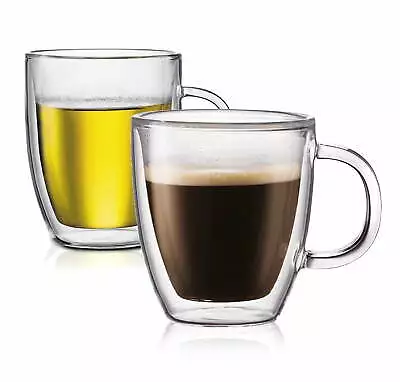 Wall Clear Insulated Glasses Green Black Tea Coffee Mugs Cups Hot/C • $28