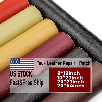 Vinyl Faux Leather Fabric Repair Patch Self-Adhesive Kit For Car Seat Sofa Couch • $6.64