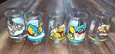 Lot Of 5 Welch's Jelly Winnie The Pooh Glass Cups Game Freak • $22.99