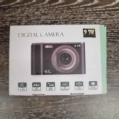 $22.50 • Buy HD Digital Camera, 2.7K Vlogging LCD Mini Camera W/ 16X Zoom 44MP 2.88, Kid/Teen