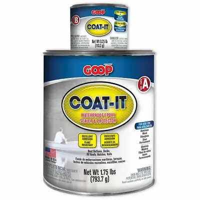 Goop 5400040 Coat-It Waterproof Epoxy Sealer & Protector - 2 Lb Kit • $28.05