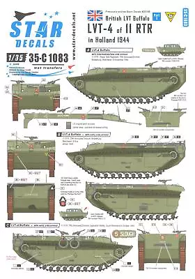 Star Decals 1/35 BRITISH LVT BUFFALO LVT-4 Of 11 RTR IN HOLLAND 1944 • $6.99