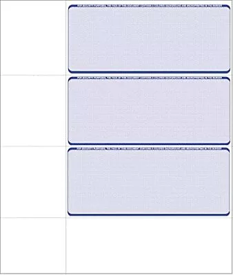 Computer Check Paper Blank Personal Wallet Checks 3 On A Page Compatible Versa • $22.10