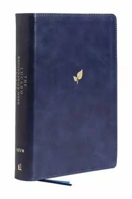 NIV Lucado Encouraging Word Bible Leathersoft Blue Comfort Print - Thomas Ne • $58.48