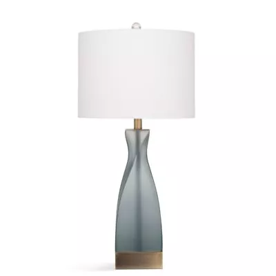 Bassett Mirror Anthea Glass Table Lamp In Frosted Blue • $159.60