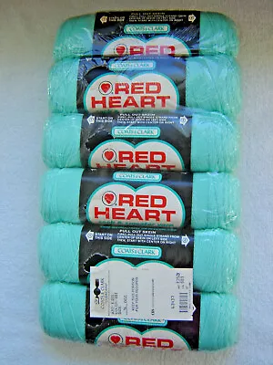 Lot Of 6 Skeins RED HEART 3 Ply Yarn  2 Oz Skien Vintage NOS • $15