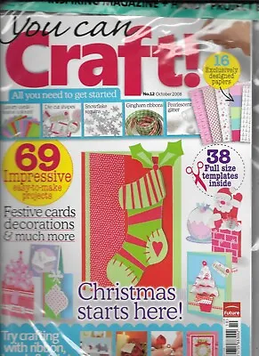 £7.99 • Buy YOU CAN CRAFT! Issue 12 Oct 2008 Craft Kit, Magazine & Project Bag