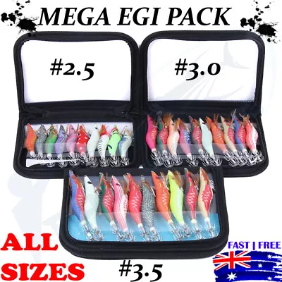 $24.95 • Buy #2.5 #3 #3.5 Egi Squid Jigs Jags Fishing Lures Yo Yama Jap Jig Glow Zuri Shrimp