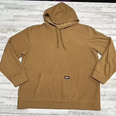Genuine Dickies Faux Fur Sherpa Fleece Hoodie Men’s XL Brown Sweatshirt Pullover • $18