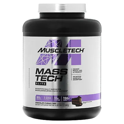 Mass Tech Elite Chocolate Fudge Cake 6 Lbs (2.72 Kg) • $49.06