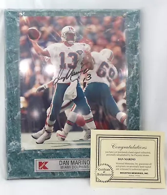 Dan Marino Signed 8x10 Photo Mounted Memories Autographed Picture COA (2) • $89