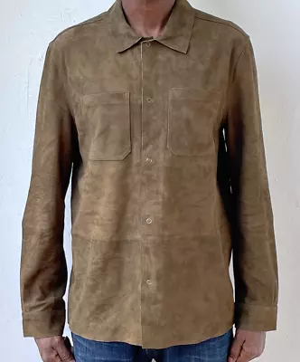 Salsa Jeans Slim Fit Suede Overshirt Brown M • £219.75