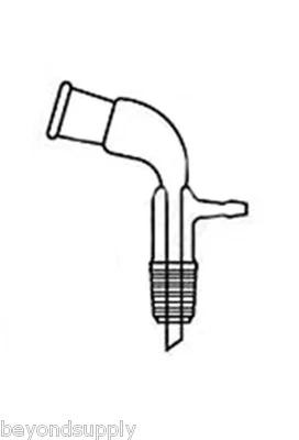 $15.20 • Buy Lab Glass Vacuum Take-off Adapter 105 Degree Bend 24/40 Joints New