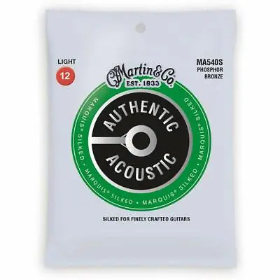 Martin Authentic Acoustic Marquis Silked Guitar Strings Phosphor Bronze.012-.054 • $11.99