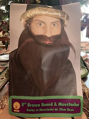 8 In Brown Beard & Moustache Rubies Costumes Mens • $5