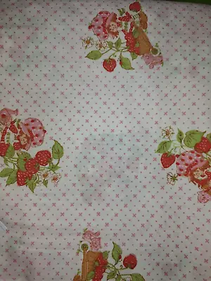 Vintage Strawberry Shortcake Cotton Fabric American Greetings Corp 1980 • $34.99
