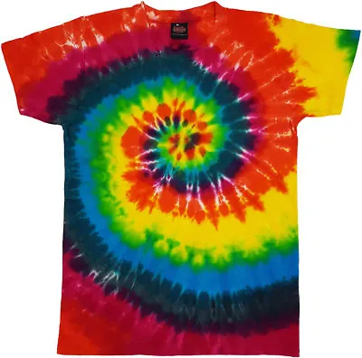 £14.99 • Buy Tie Dye T Shirt Tye Die Music Festival Hipster Indie Retro Unisex Top Rainbow 1