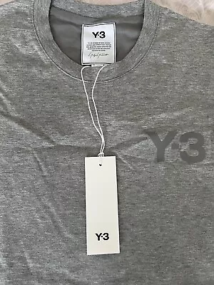 Y-3 Y3 Yohji Yamamoto Classic Chest Long Sleeve Medium T-Shirt Grey. Brand New • £45