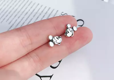 Tiny Silver Disney Mickey Mouse Stud Earrings • $8.99