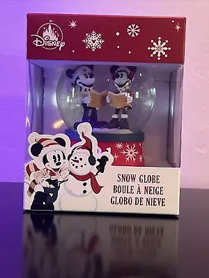 Disney Store Mickey And Minnie 2021 Snow Globe Christmas Holiday New In Box • $30