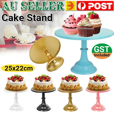 25cm Cake Stand Iron Cupcake Wedding Dessert Bar Party Round Pedestal Fruit Tray • $12.95