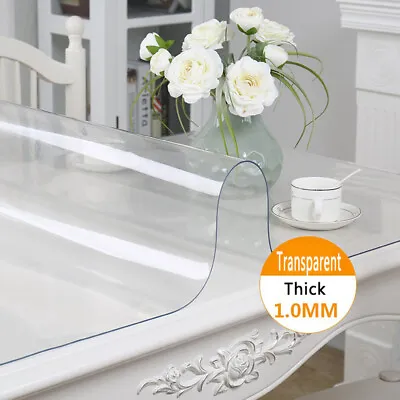 $29.98 • Buy All Sizes PVC Tablecloth Dining Table Cover Protector Oil-Proof Waterproof AU