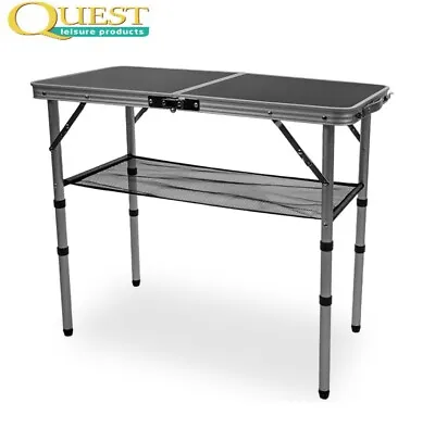 Quest Speed Fit Cleeve Folding 80 X 40cm Table Camping Picnic Caravan F4849 • £49.95