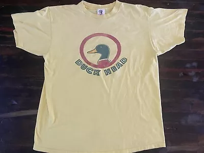 Vintage 90’s Single Stitched Yellow Duckhead T-Shirt Size Large • $15