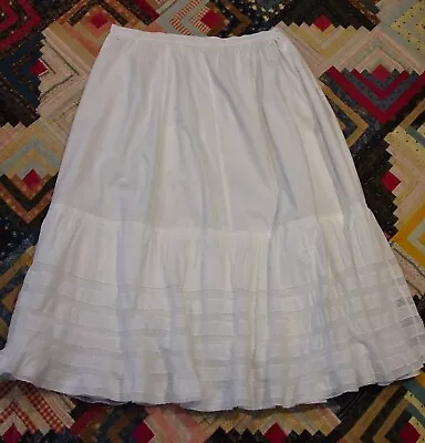 Antique Edwardian Petticoat Or Skirt Large Size 34  Waist Full Ruffles Exc. • $40