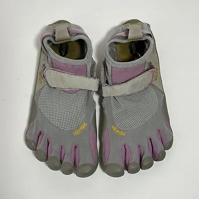 VIBRAM FiveFingers KSO Women’s 8 US 39 EU W1459 Grey Purple Barefoot Shoes • $19.99