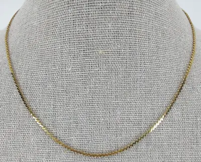 Vintage Trifari Gold Tone Serpentine Chain Necklace/choker 15  • $29.99