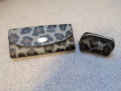 £35 • Buy Coach Ocelot Purse And Coin Purse - Very Good Condition