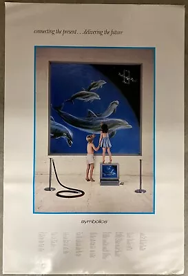 Vintage Computer SYMBOLICS LISP Machine AI 3D Dolphin 1987 1980s 1990s Poster • $80