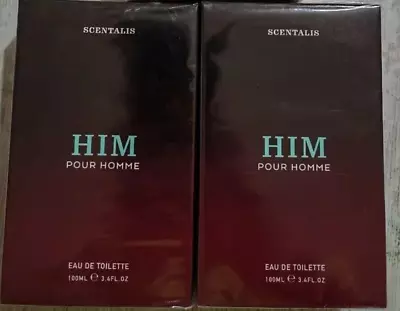 2 X Scentalis Mens Designer Fragrance Gift Set Him 2 X 100ml = 200ml • £8.99