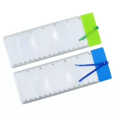 Portable Handheld Magnifying Glass Card PVC 3X Bookmark Ruler Fresnel Magnifier • $0.99