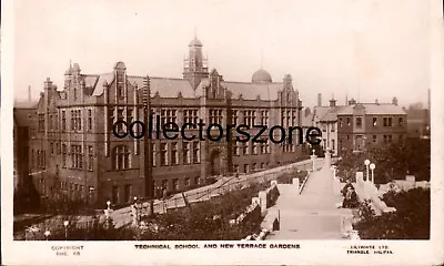 Halifax Technical School & Gardens Real Photo Postcard Unposted • £6