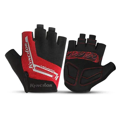 Men Women Cycling Half Finger Gloves Shockproof Breathable MTB Bicycle Gloves US • $10.99